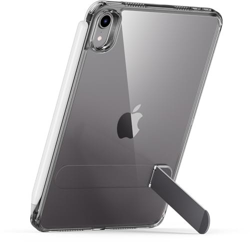 ESR For iPad Mini 7 Case 2024 A17 Pro, iPad Mini 6 Case 2021 with Boost Stand, 8.3 Inch, 3 Stand Modes, Thin and Lightweight, Yellow-Resistant, Supports Pencil Pro/USB-C, Clear Black