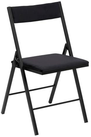 5 five simply smart 5five - Sedia pieghevole in velluto nero - Forma quadrata