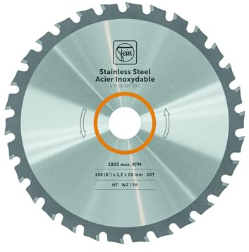 FEIN Premium-Kreissägeblatt für Edelstahl für FEIN Akku-Handkreissäge F-IRON Cut 57 A Ø 150 mm., für schnellere Schnitte in Edelstahl. 30 Zähne, Aufnahmebohrung 20 mm, Schnittbreite 1,2 mm