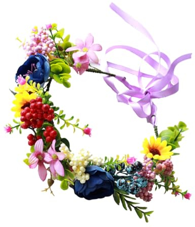 FRCOLOR Blumenstirnband Aus Kunstblumen Brautkopfbedeckung Blumenkopfschmuck Blumengirlande Für Hochzeit Party Festival Fotografie Geburtstag