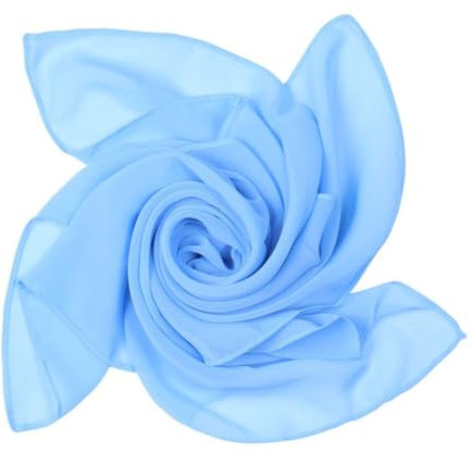 Whakano 1 Stück Square Jongliertücher Seidentücher Chiffontücher 60 x 60cm,Performance Tanztücher,Gymnastiktücher Jonglier Tücher Schals für Tanzen,Jonglieren,Sensorisches,Kindergarten,Hellblau