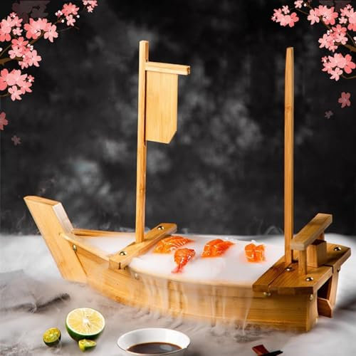 Extra stor sushitallrik i trä – perfekt för restauranger eller hemmabruk – kommersiell sushitallrik för snygg presentation