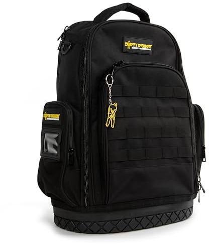 Dirty Rigger Technician's Tool Backpack - 42cm x 50cm x 20cm, Large, 30 Litre, Heavy-Duty, Modular & Lightweight Ergonomic Work Bag, Ventilated, Water & Abrasion-Resistant Base, Multi Compartments