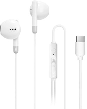 MAS CARNEY Kopfhörer USB C mit Kabel TH8, In-Ear USBC mit Mikrofon Kompatible mit iPhone 15 16 iPad Pro,Samsung Galaxy S25 S24 S23 A55 A53,Google Pixel,Mi,Oppo