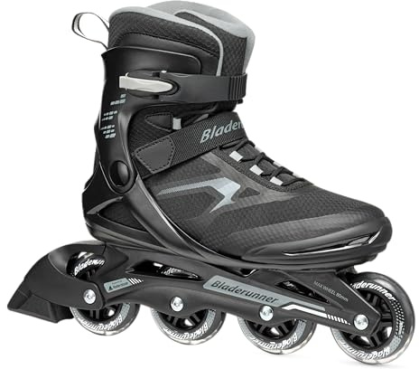 Bladerunner by Rollerblade Advantage Pro XT - Pattini in linea da uomo, per adulti, colore: nero e argento