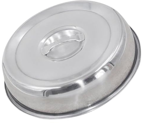 VICASKY Runde Edelstahl Steakabdeckung aus Silbernem Material Grilldeckel mit Effizienter Form nicht Verformbar als Küchen Speisekuppel und Grillhaube