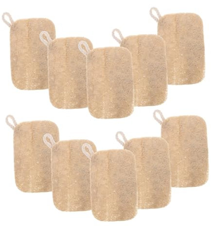 OATIPHO 10piezas Esponja De Lufa Natural Para Lavar Platos Esponjas De Cocina Antirrayaduras Paño De Lufa Para Fregar Vajilla La Cocina