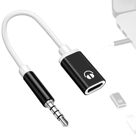 Adaptateur pour écouteurs de type C, câble de dongle audio USB C Aux, Écouteur à tête plate femelle Typec, Adaptateur d'écouteurs convertisseur de Type C, convertisseur de casque 3.5mm mâle à type-c f
