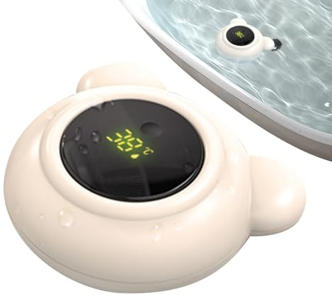 Thermomètre De Baignoire Bébé | Thermomètres Numériques Sécurisés pour Eau de Bain à Affichage LED | Jouets De Bain Pour Douche Extérieur Pédiatrique Salle D'Eau Maison Piscine Baignoire Intérieur Voy