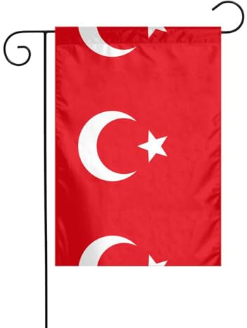 Wzywhj Bandiera della Turchia immagine estate giardino bandiera doppia faccia decorazione cortile 30,5 x 45,7 cm