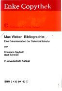 Max Weber Bibliographie: Eine Dokumentation der Sekundärliteratur