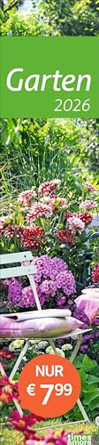 times&more Garten Langplaner 2026: times&more Streifenkalender. Langer Wandplaner mit hübschen Gartenmotiven. Dekorativer Kalender zum Eintragen. (times&more Kalender Heye)