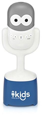 Singing Machine Kids SMK445 Mic Guy Wireless Karaoke Microphone with Built-in Bluetooth Speaker, Glowing Lights Display