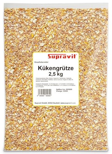 Supravit Kükengrütze 2,5kg – Hochwertiges Ergänzungsfutter für Hühnerküken | Wachteln & Ziergeflügel | Premium Aufzuchtfutter für Küken von 0–6 Wochen | Made in Germany