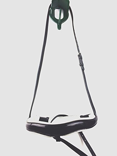 gs- Reitsport schwedischer Reithalfter mit Gebissausschnitt u. Nüsternwelle in Lack (Warmblut/Full)