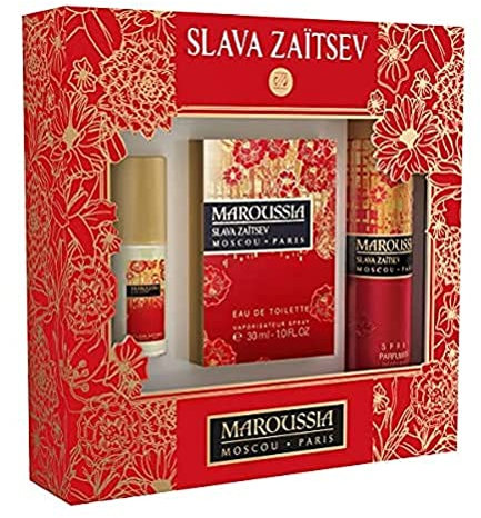 Maroussia - Coffret Eau de Toilette 100 ml - Spray Déodorant 150 ml - Vaporisateur de Sac 15 ml