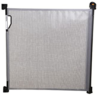 Dreambaby G8201BB Einziehbares Babyschutzgitter – extra breites und hohes Gewebegitter – passend für eine Breite bis zu 140cm und mit Einer Höhe von 93cm - weiß
