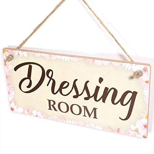 Dressing Room Hanging Door Sign, Pink Blossom Border | Pink blossom dressing border