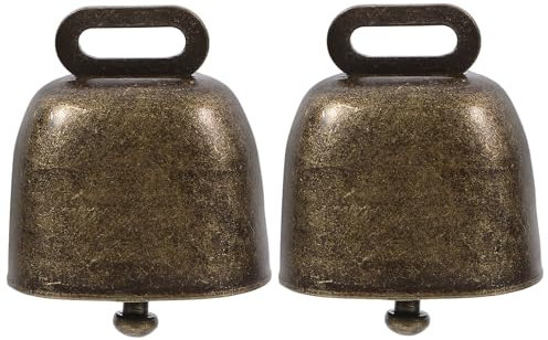 NUOBESTY 2pcs Sheep Bell Farm Loud Bronze Bells Jewelry Making Findings Beads Animal Anti-lost Bell Loud Bells Wind Chimes Cow Bells for Football Games Printable Child Musical Instrument