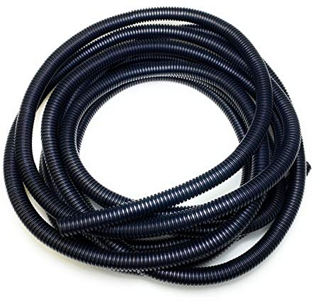 PE Black Corrugated Flexi Pipe Tube Non-Split 13mm - 10m