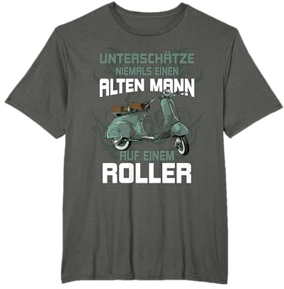 Unterschätze Niemals einen Alten Mann auf einem Roller T-Shirt