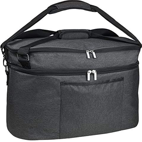 GADGETWIZ Slow Cooker Carrier Travel Bag for 6-8 Quart Pots - Locking, Insulated, Easy to Clean, Organized, Versatile