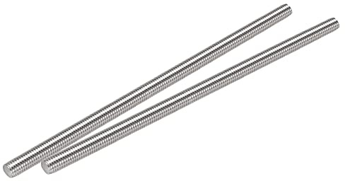 sourcing map 2stk. M12 x 300mm Vollgewindestange 304 Edelstahl Rechtsgewinde M12-1,75 Gewindesteigung