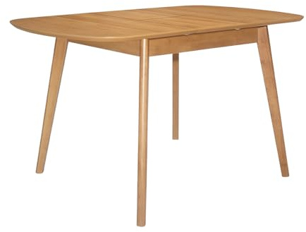 Hallowood Furniture Aston Butterfly Extendable Dining Table in Light Oak