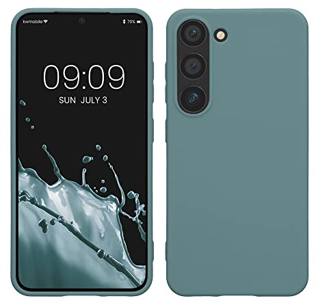 kwmobile Hülle für Samsung Galaxy S23 TPU Case - Handyhülle unterstützt kabelloses Laden, Flexible Schutzhülle, gummiertes Cover in Arctic Night