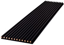 Akustikpaneele Holzwand Wandpaneele Lamellenwand Wandverkleidung Höhe 2,7 m Schwarz/Schwarz