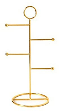 JAWSEU Smyckesställ, smyckeshållare av metall, smyckesförvaring, smyckesträd, kedjeställ, klockställ, örhängeshållare, smyckesstativ för kedjor, örhängen, armband, ringar, klockor