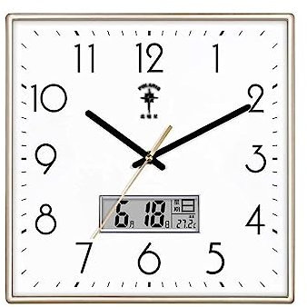 OXOAMP Orologio da Parete Orologio da Parete Soggiorno Calendario perpetuo Orologio elettronico Meteo Orologio al Quarzo Display Multifunzione Rilevamento Meteo Arredamento per Ufficio