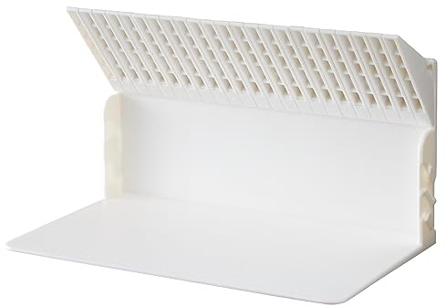 Lihit Lab A3575-0 Single Book Stand, Bookend, CD DVD Storage, White