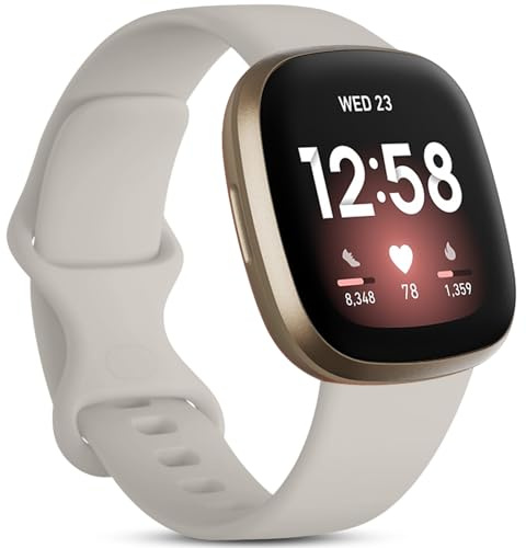 Oielai Kompatibel für Fitbit Versa 4/Fitbit Versa 3/Fitbit Sense 2/Fitbit Sense Armband, Silikon Sport Klassisch Sanft Ersatzarmband Kompatibel mit Versa 3/Versa 4/Sense/Sense 2 für Frauen Männer