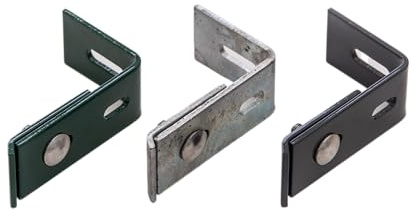Wandanschlusswinkel Set 4X | Anthrazit | Mattenverbinder | Zaun | Doppelstabmattenzaun | Winkel Zink