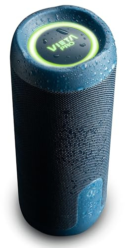 Vieta Pro Enceinte Bluetooth 5.3 puissante 25 W, étanche, batterie 13H, microphone, Aux-In, USB Type C, TWS, compatible avec Alexa | Haut-parleur portable Goody 4. Bleu