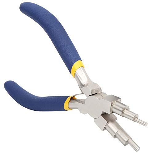 Pinze per Anelli di Filo, Pinze per Gioielli per la Creazione di Gioielli Pinze a Becchi Tondi a Punta Tonda 6 in 1 Pinze a Becchi Tondi a 6 Sezioni Strumenti di Modellazione a