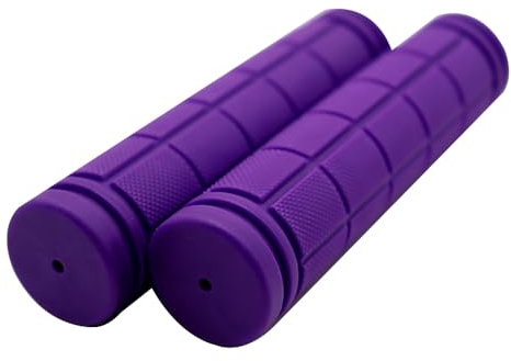 HESHUWEN Fahrradgriffe 1 Paar Fahrradlenkergriffe, stoßfeste Mountainbike-MTB-Fahrradgriffe, rutschfeste, abschließbare Griffe, Gummi-MTB-Fahrradgriffe MTB Griffe(Type B Purple)