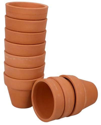 ibasenice Lot de 10 Mini Pots De Fleurs en Terre Cuite Rouge 4,5 x 4 Cm pour Plantes Succulentes Et Cactus, Trou De Drainage, Décoration Intérieure Et Projets Créatifs