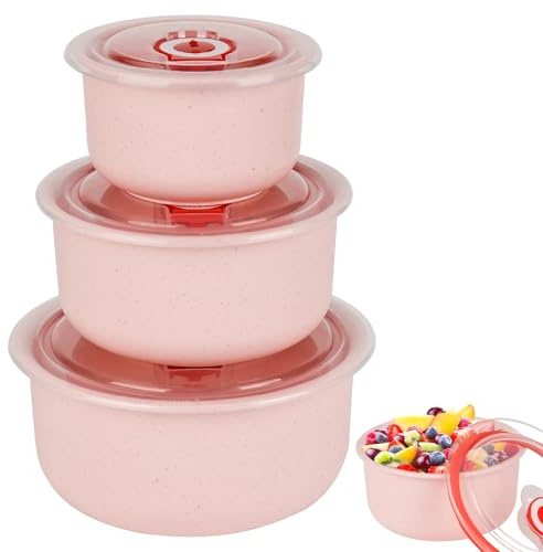YYTECH 3er Set Mikrowellengeschirr mit Deckel, Mikrowellengeschirr Frischhaltedosen 300/500/900ML, mikrowellengeschirr zum aufwärmen für Spülmaschine, Mikrowelle, Backofen, Kühlschrank