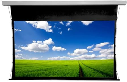 Schermi di proiezione Schermo di proiezione elettrico a linguetta con tensione da 60 a 100 pollici, tenda per proiettore motorizzata per proiezione a lunga gittata, proiettore UST HD 4K 3D smart home