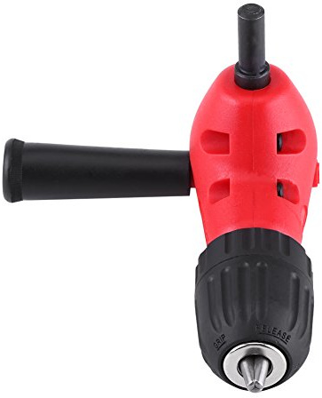 Akozon Adaptador de Perforación en ángulo Recto 90 Grados Accesorios con un Tortón sin Llave de Vástago Redondo de 9.5 Mm para Taladros Eléctricos Portátiles