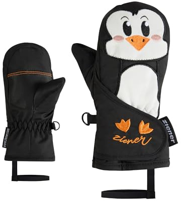 Ziener Kleinkind LANIMALO-Z Ski-Fäustling/Wintersport | Tiermotiv, wasserabweisend, Black, 1