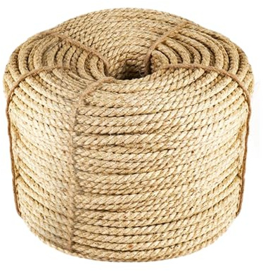 TrainPro Natural Sisal Rope, 8mm x 66 ft, Heavy Duty Cat Scratcher Repair