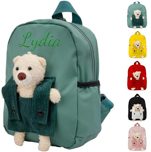 Générique Sac a Dos Enfant Maternelle Fille & Garcon, Sac Personnalisable Bebe Creche Pour D'école Maternelle, Cartables Personnalisé Enfant Prenom, 27 x 21 cm (Vert)