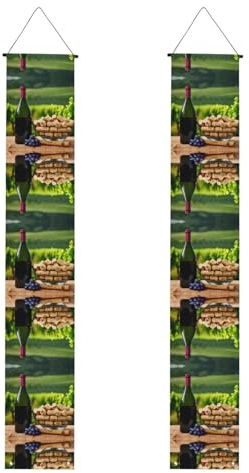Weinflaschenkorken mit Trauben-Druck, Veranda-Banner für Thanksgiving, Indoor-Banner für Haustür, für alle Feiern