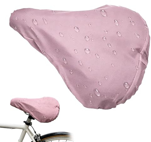 Sattelschutz Wasserdicht Fahrrad,Fahrradsattel Überzug,24x27 cm,Fahrradsattel Regenschutz,Sonnenschutz Überzug,Sattelschutz Wasserdicht Fahrrad für den Meisten Fahrradsattelr (Rosa)