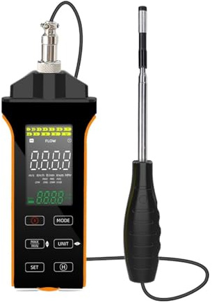 Digital Anemometer, HVAC Wind Meter Hot Wire Anemometer With Telescopic Probe, USB Data Export, Temperature And Humidity Air Flow Velocity