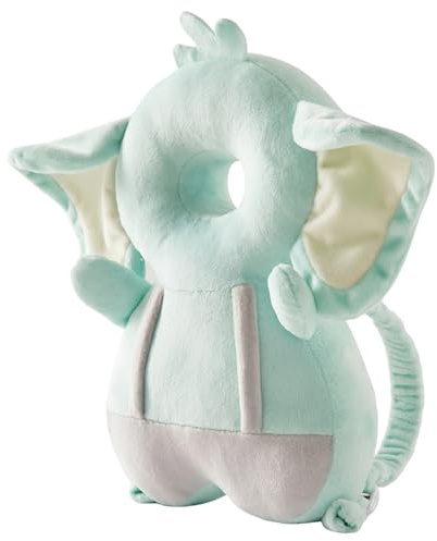 Baby Head Protector Backpack - Breathable Baby Fall Protection Cute Head Cushion for Toddlers, Elephant 12x8 Inch