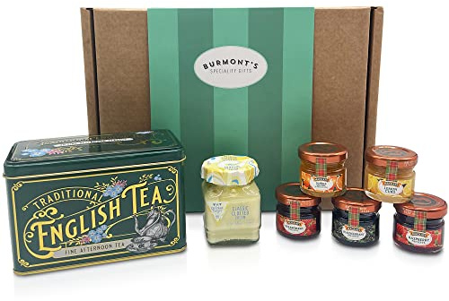 The Ultimate Great British Afternoon Tea Hamper - Including Tea, Clotted Cream, Jams, Preserves & Marmalades - Hamper Exclusive to Burmont's